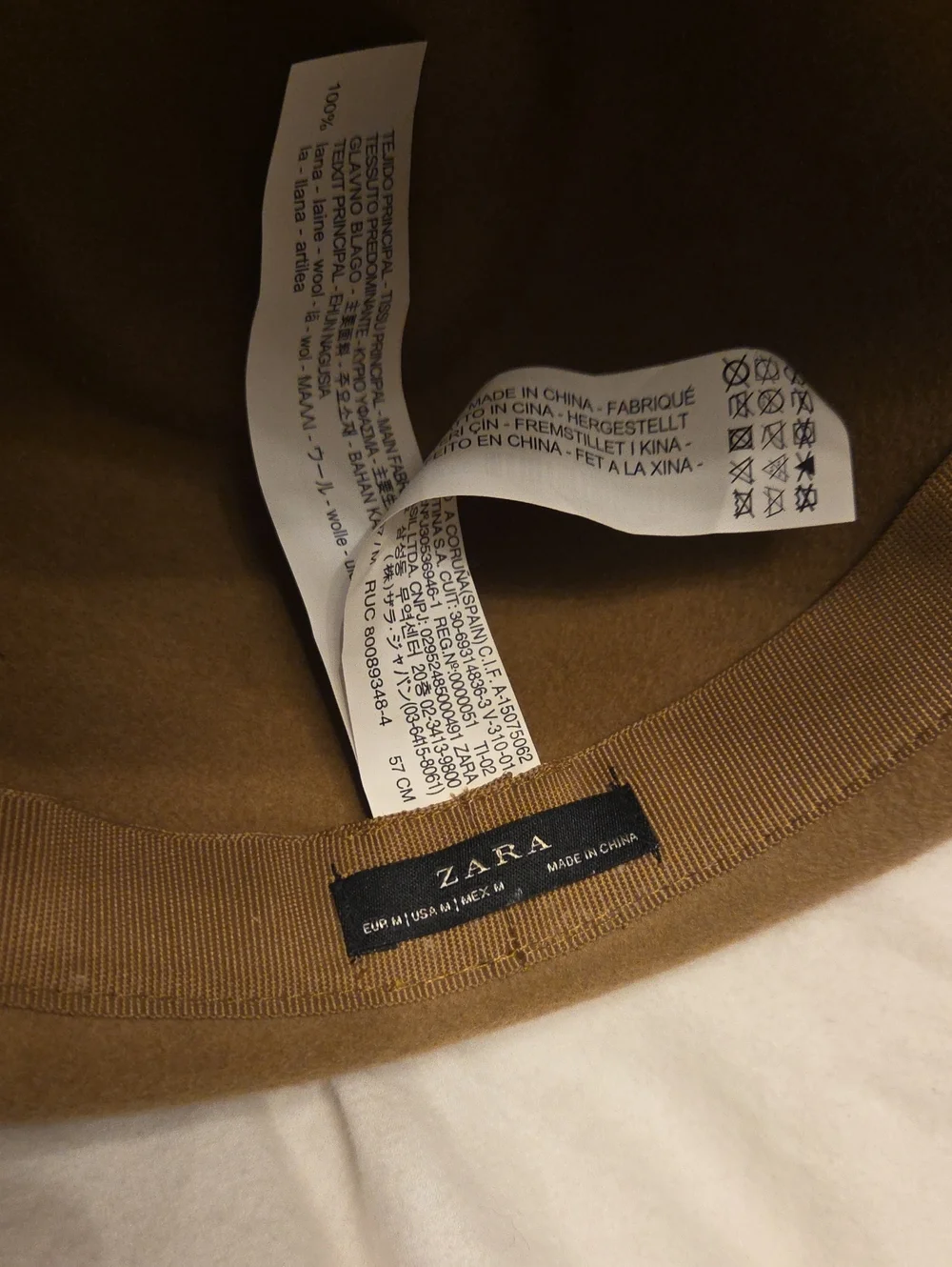Zara Wool Fedora Beige Hat